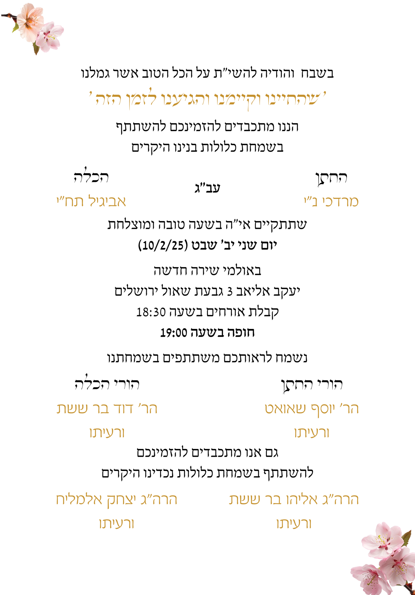 הזמנה של חתונה2